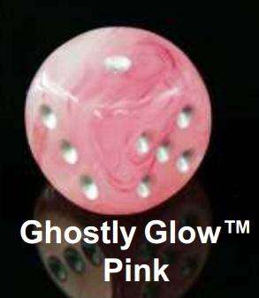 Dice Sets Ghostly Glow Pink/Silver d10 Set (10) (Dice Sets & Games)