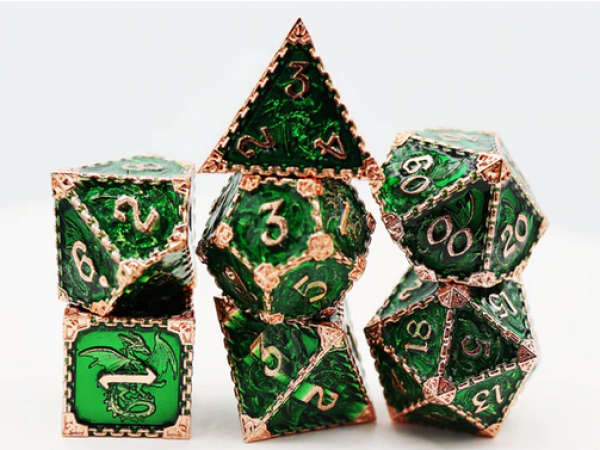 Forest Dragon RPG Metal Dice Set (7) (Dice Sets & Games)