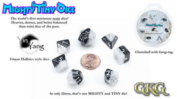 Mighty Tiny Dice Yin Yang (7) (Dice Sets & Games)