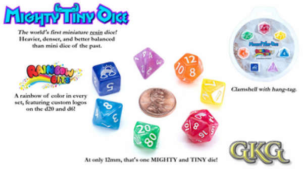 Mighty Tiny Dice Rainbow Bits (7) (Dice Sets & Games)