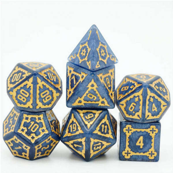 Huge Blue Castle RPG Dice Set 25mm (7) (Dice Sets & Games)