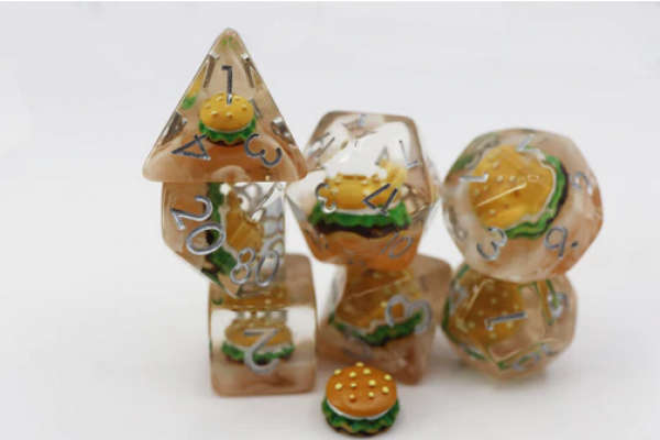 Hamburger RPG Dice Set (7) (Dice Sets & Games)