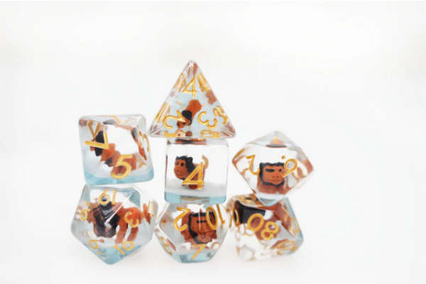Inclusion RPG Dice Set Ferocious Feline (7) (Dice Sets & Games)