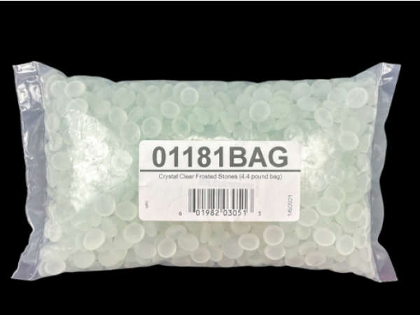 Crystal Clear Frosted Gaming Stones Bag approx. 2Kg (Dice Sets & Games)