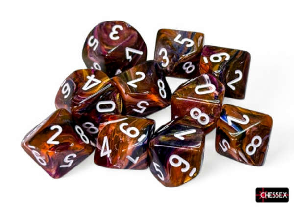 Festive Symphony white Set of Ten d10s (Board Games)