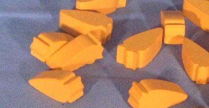 Game Accessories Wooden Carrot Veggie Token Set of 10 (Board & Card Game Accessories)