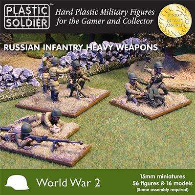 15mm WWII Russian Heavy Weapons Bagged (Miniatures)