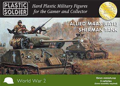 15mm WWII American/British Sherman M4A3 Late Tank (Miniatures)