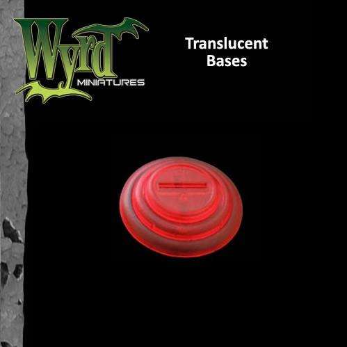 Bases Red Translucent 50mm 3 Pack (Miniatures)