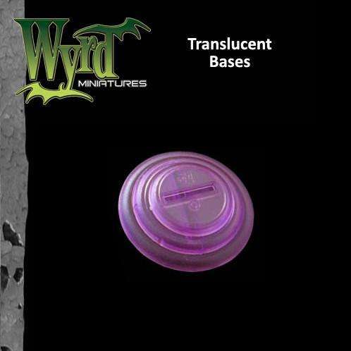 Bases Purple Translucent 40mm 5 Pack (Miniatures)