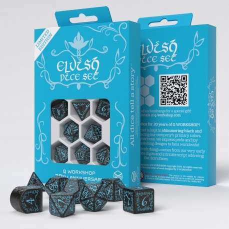 Q-Workshop 20 Years Elvish Dice Set (Dice Sets & Games)