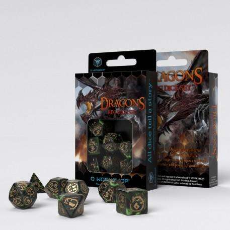 Dragons Dice Set Nephrite (7) (SDRA06) (Dice Sets & Games)