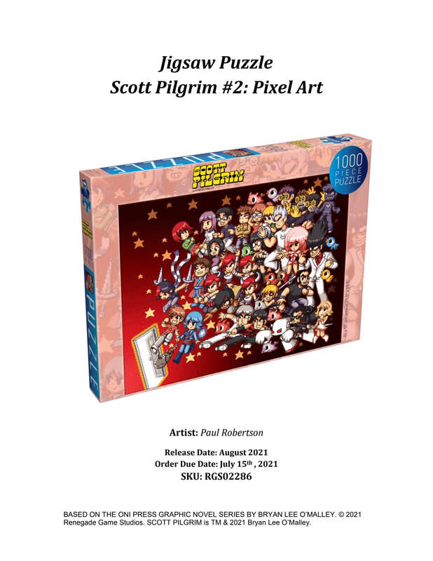 Scott Pilgrim Puzzle Pixel Art (Jigsaw Puzzle)
