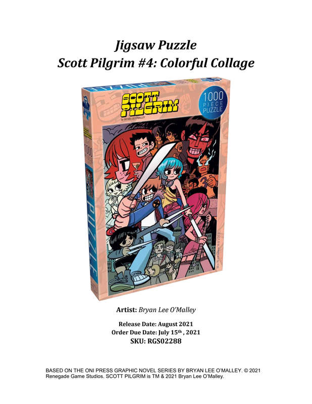 Scott Pilgrim Puzzle Colourful Collage (Jigsaw Puzzle)