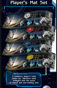 Rocketmen Players Mat Set (4) (Board Games)