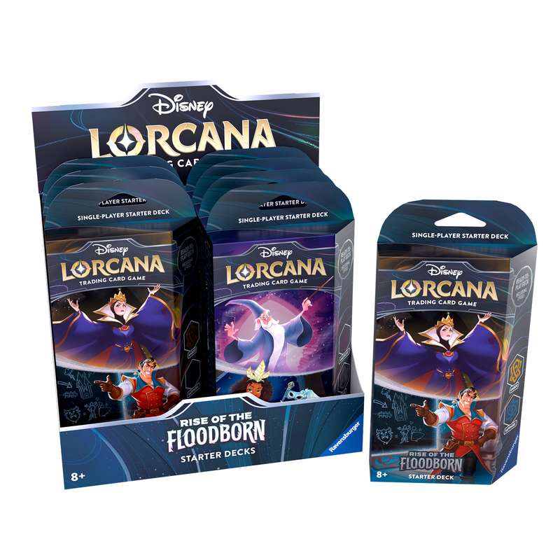 Disney Lorcana TCG Rise of the Floodborn Starter Deck Carton (8) (Board Games)