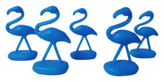 Trailer Park Wars! Blue Yard Flamingos (100) (Board Games)