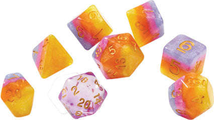 RPG Dice Set (7) Tahitian Sunset (Dice Sets & Games)