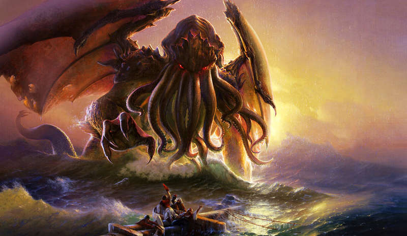 Cthulhu Stitched 61x63cm TCG Gaming Mat (Gaming Mats)