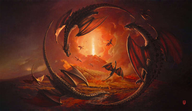 Dragon Swarm 61x63cm TCG Gaming Mat (Gaming Mats)