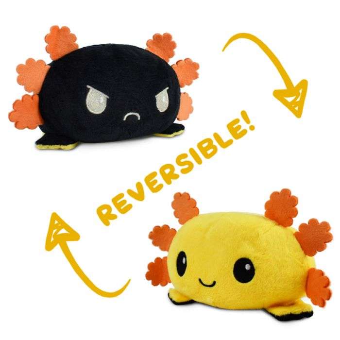 Reversible Axolotl Plush Yellow & Black (Board Games)