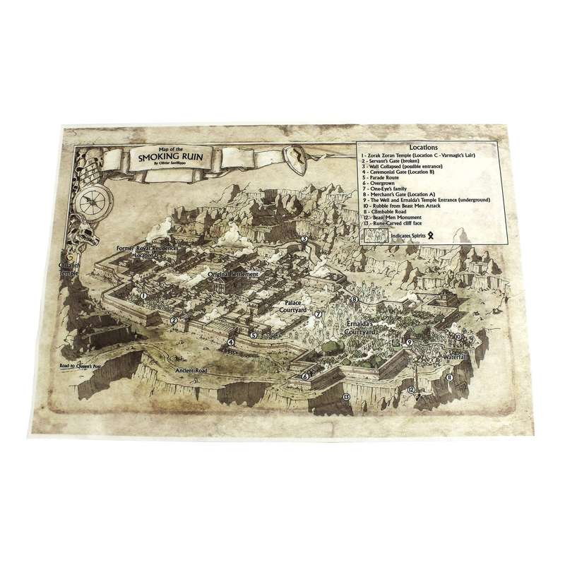 The Smoking Ruins Runequest A3 Velvet Map (Maps)