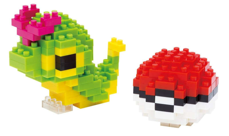 Nanoblock Pokemon Series Caterpie & Poke Ball (3D Puzzles)