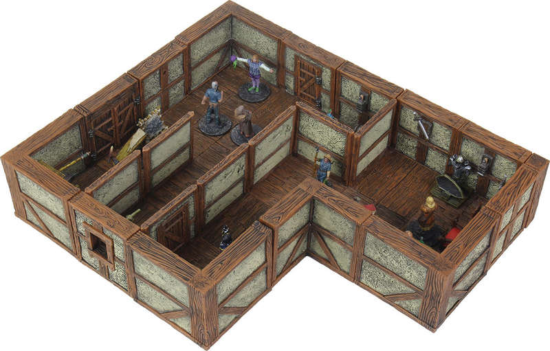 WarLock Tiles: Town & Village II Full Height Plaster Walls Expansion (Board Games)