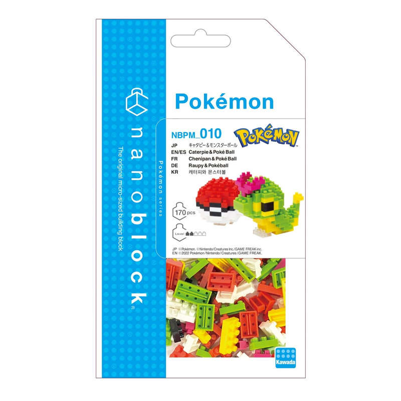 Nanoblock Pokemon Series Caterpie & Poke Ball (3D Puzzles)