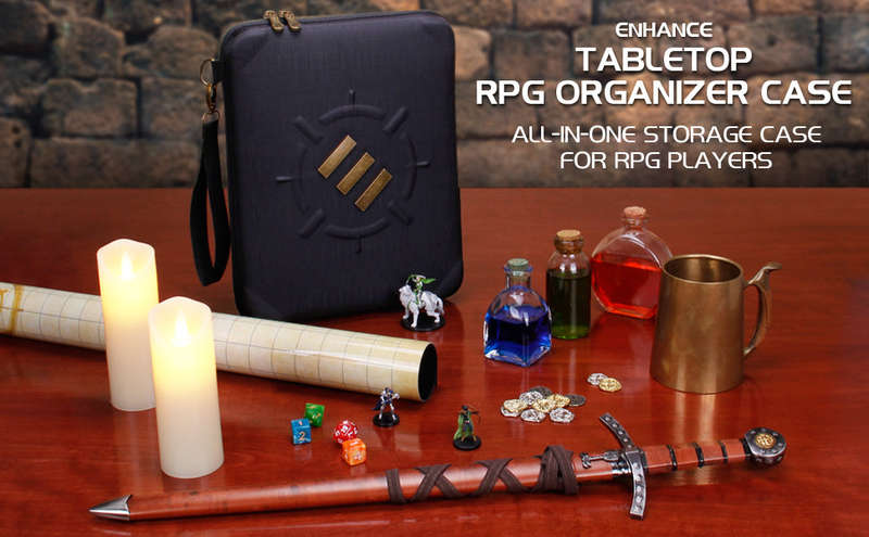 Tabletop RPG Organizer Case Black (Board & Card Game Accessories)