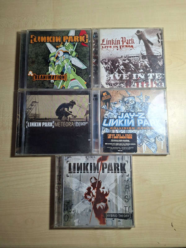 Linkin Park CD Collection (5 Albums)  Hybrid Theory, Meteora, Reanimation, Live in Texas, Coll...