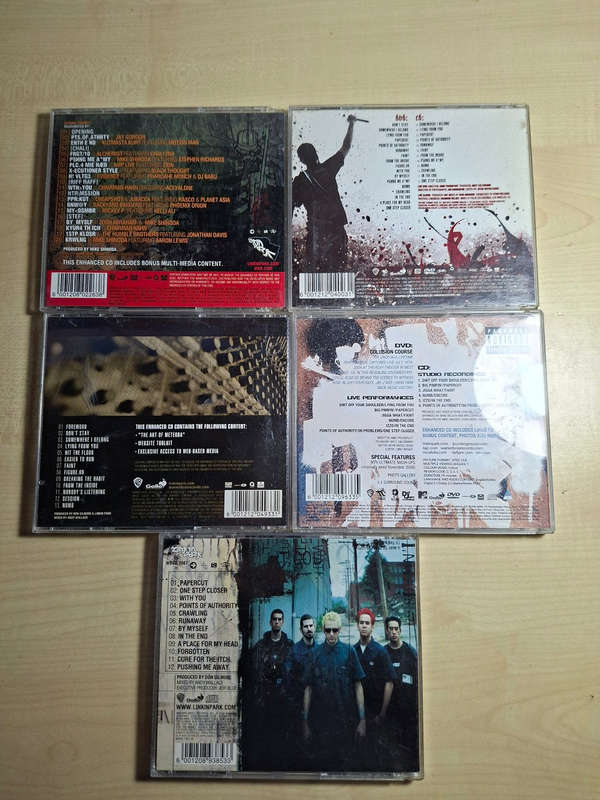 Linkin Park CD Collection (5 Albums)  Hybrid Theory, Meteora, Reanimation, Live in Texas, Coll...