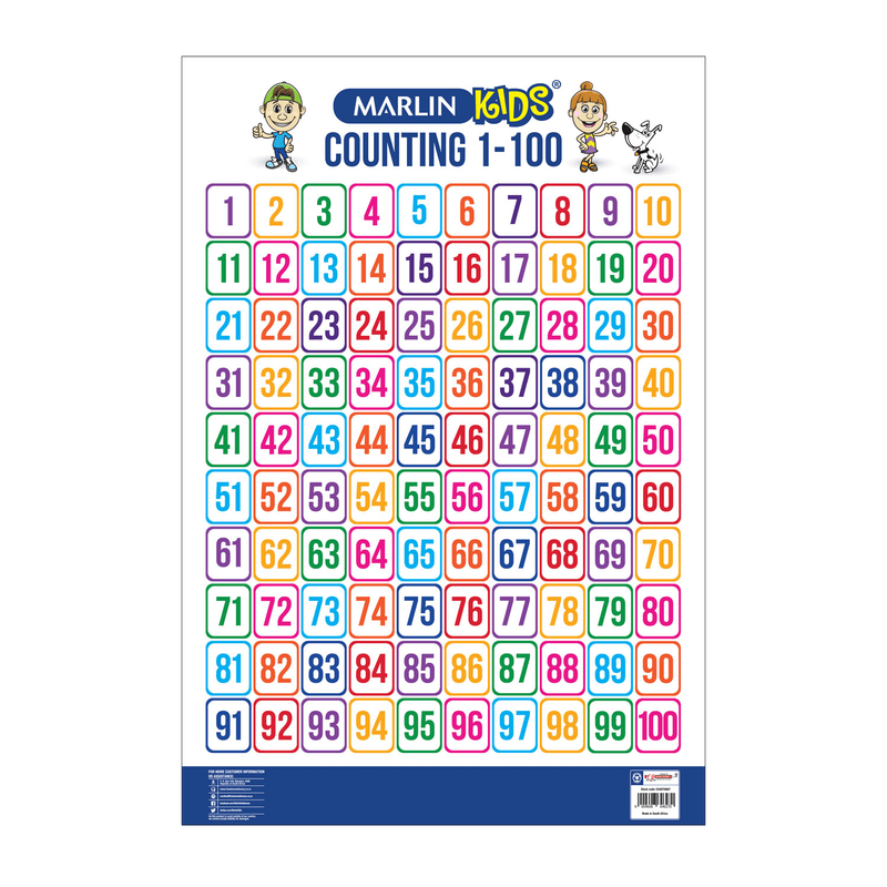 Marlin Kids Chart: Counting 1 to 100 (CHART0007)