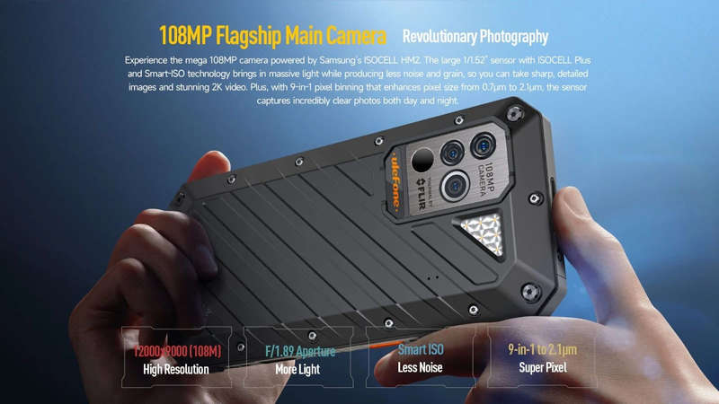 UleFone Armor 19T, Rugged Smartphone with Thermal Flir Imaging Camera