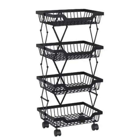 4 Tier Carbon Steel Collapsible Storage Basket