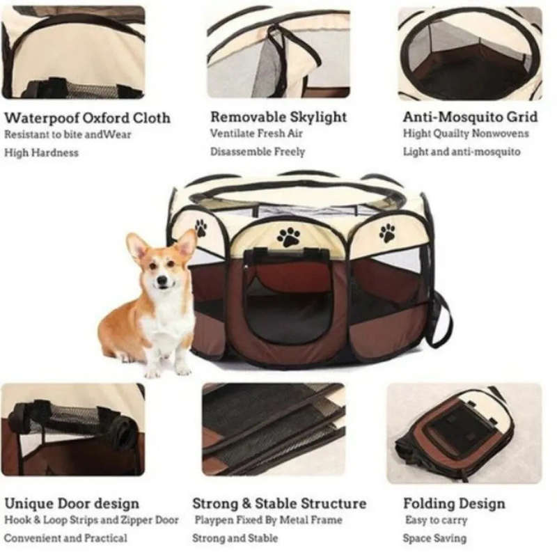 Foldable Playpen For Pets Indoor and Outdoor Use