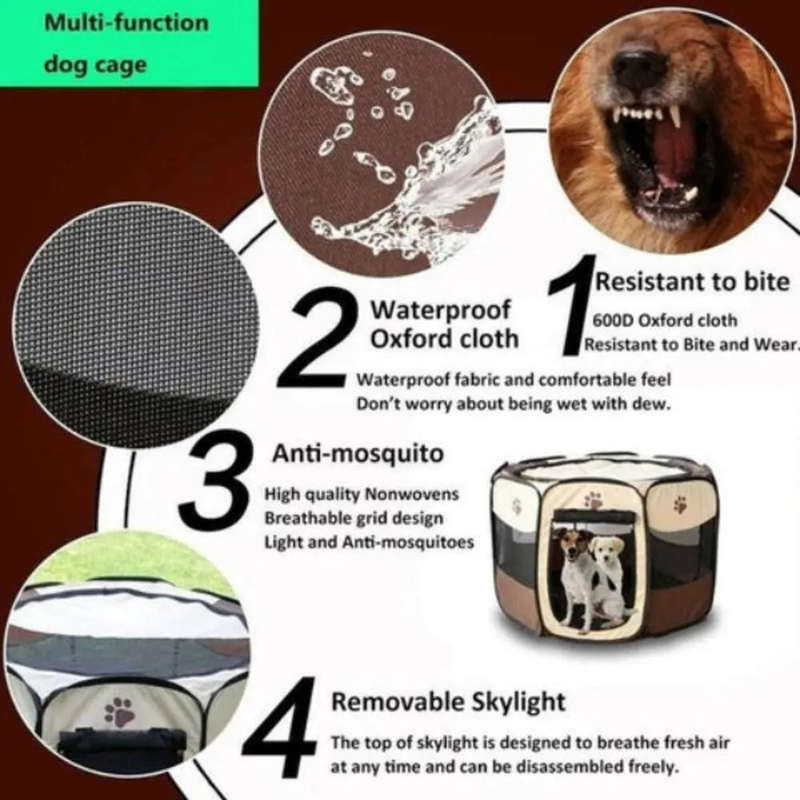Foldable Playpen For Pets Indoor and Outdoor Use