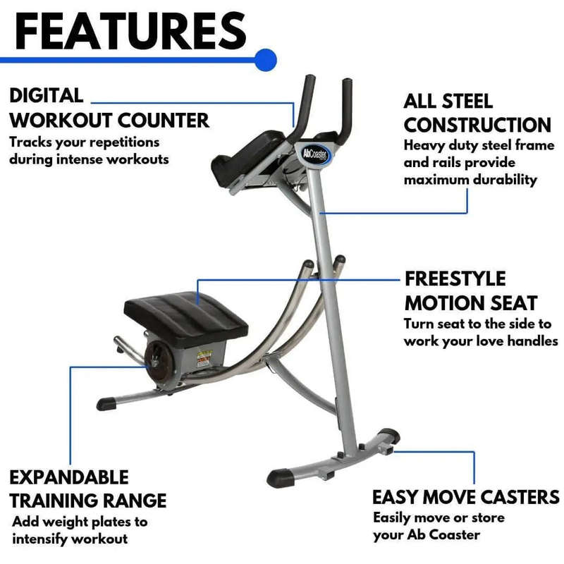 Ab Coaster Ultimate Core Workout 6 Pack Ab Exercise Machine