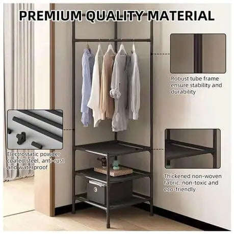 Multifunctional Floor Standing Corner Coat Rack