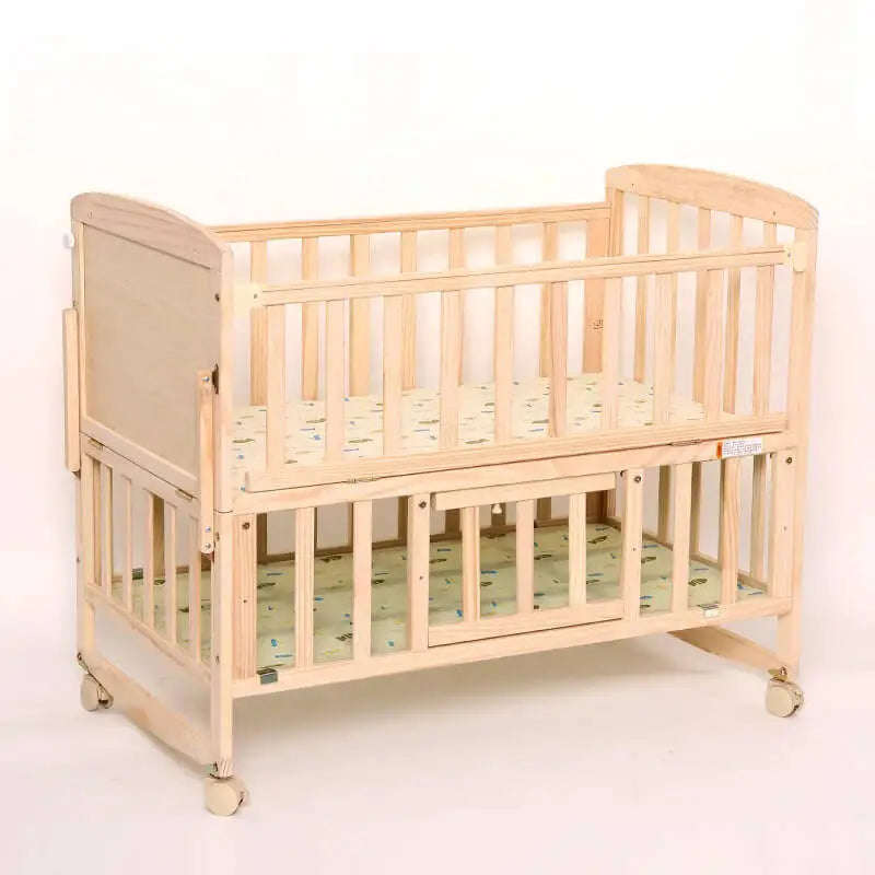 Multifunctional Solid Wood Baby Crib