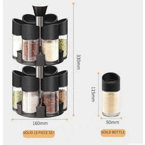 12 Pieces Double Layer Spice Rack Set