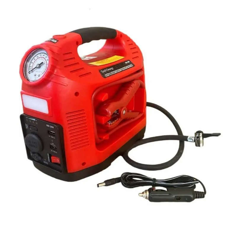 Rechargeable Portable Car Battery Starter With Air Compressor
