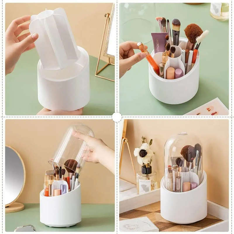 Rotating Makeup Brush Storage Box