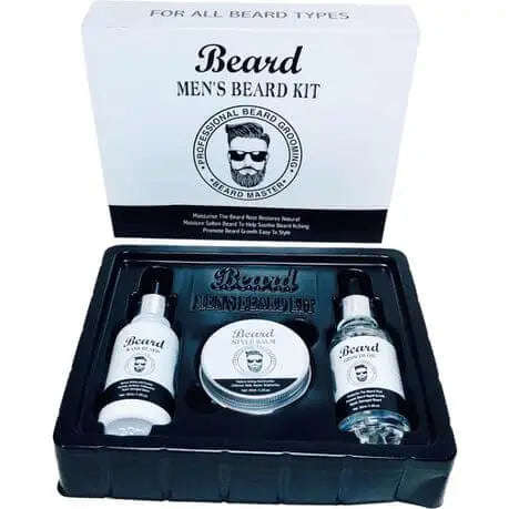Set of 3 Mens Beard Master Grooming Kit