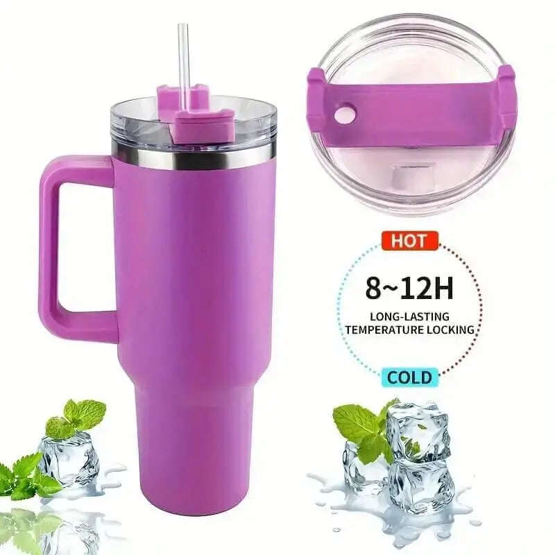 Stainless Steel Vacuum Flask with Straw 900ml