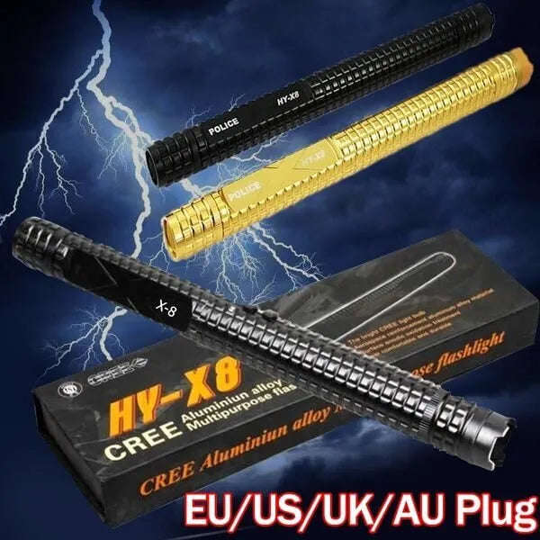 Super Stun Baton with Led Flashlight