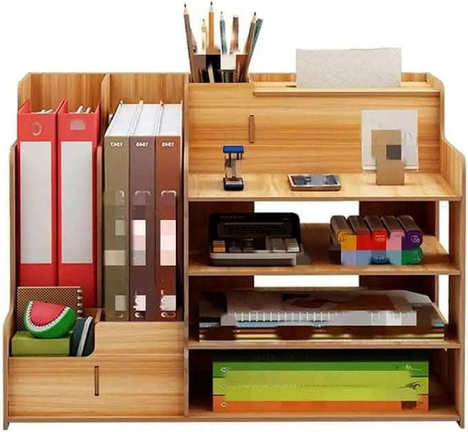 Wooden Office Desk Organizer