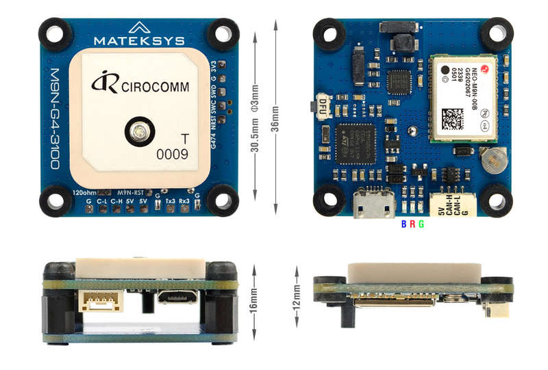 Mateksys M9N GPS AP_Periph DroneCAN GNSS G4-3100