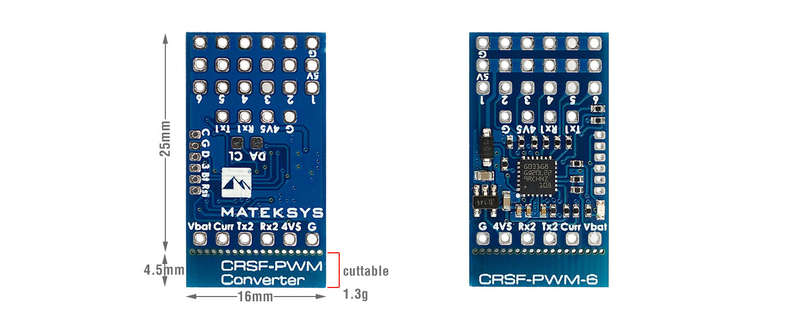 Matek CRSF to PWM  converter - CRSF-PWM-6