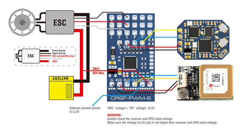 Matek CRSF to PWM  converter - CRSF-PWM-6